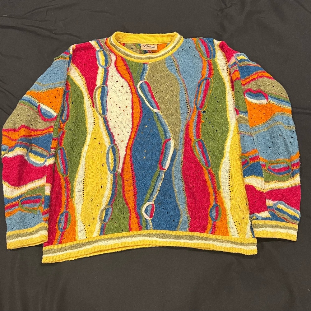 Vintage Multi Color 3D COOGI Knit Sweater